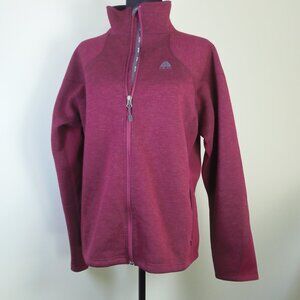 ACG Nike Full Zip Maroon Jacket SZ LG Pockets Long Sleeve Running Hiking Warm  P